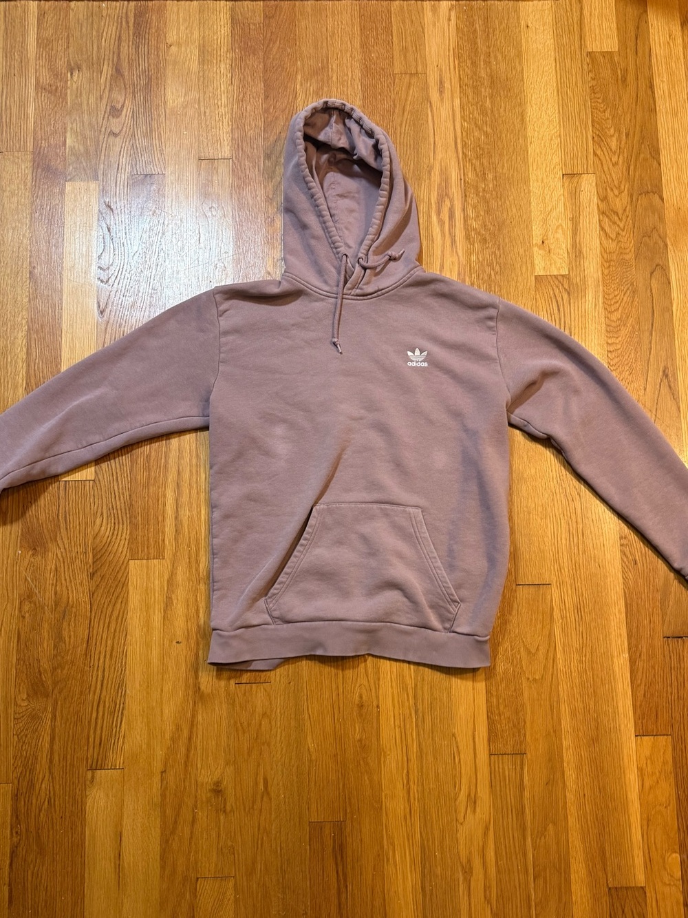 adidas Men’s Mauve Crewneck Hoodie with Trefoil